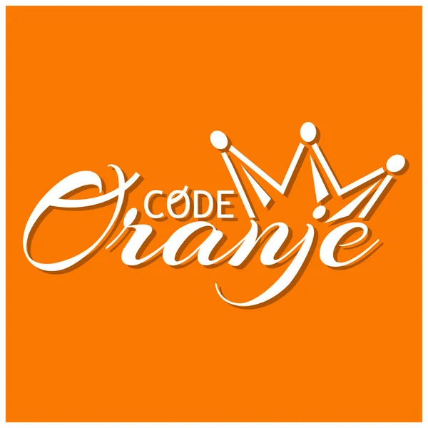 Code Oranje Illustration Stock Illustration Vectorielle Sur Thème Koningsdag Aux — Image vectorielle
