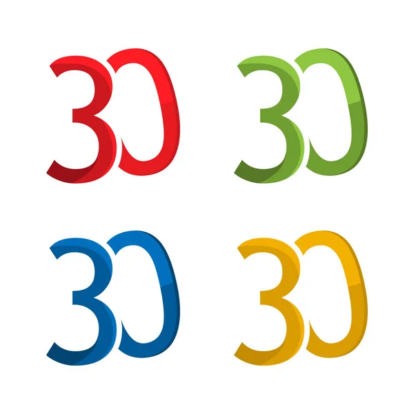 Stock Icon Nummer Flaches Design Farbiges Symbol — Stockvektor
