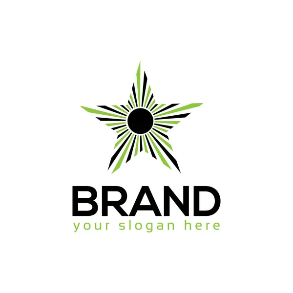 Star Logo Sjabloon Platte Ontwerp Vectorillustratie Witte Achtergrond — Stockvector