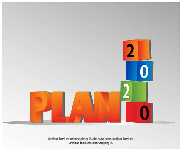 Plan 2020 Voorraad Achtergrond Banner — Stockvector
