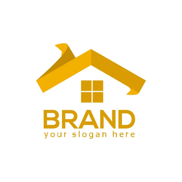 Soyut evi logo - turuncu ev. logo vektör çizim