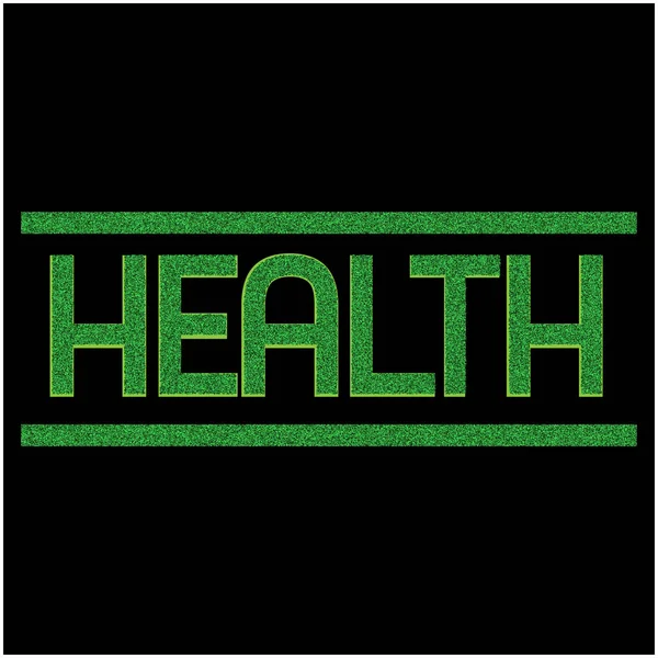 Słowo Pisanie Zdrowia Wektor Ilustracja Koncepcja Natury Zdrowia — Wektor stockowy
