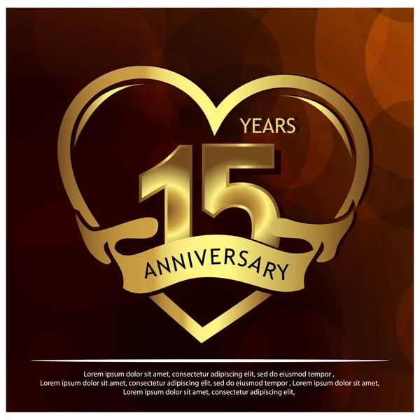 Years Anniversary Golden Anniversary Template Design Web Game Creative Poster — Stock Vector