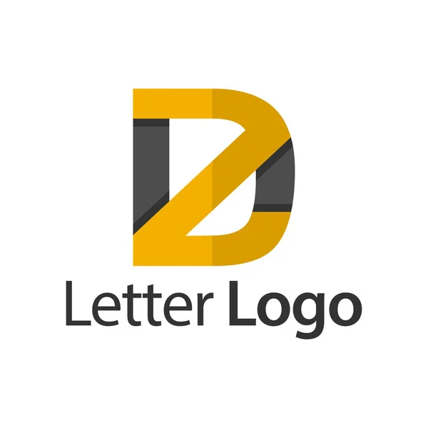 Kezdeti Stock Logo Template Modern Papír Font — Stock Vector