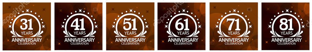 Anniversary background. anniversary template design for web, game ,Creative poster, booklet, leaflet, flyer, magazine, invitation card - Vector