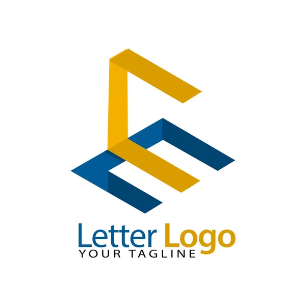 Начальный Шаблон Логотипа Запаса Современный Бумажный Шрифт — стоковый вектор