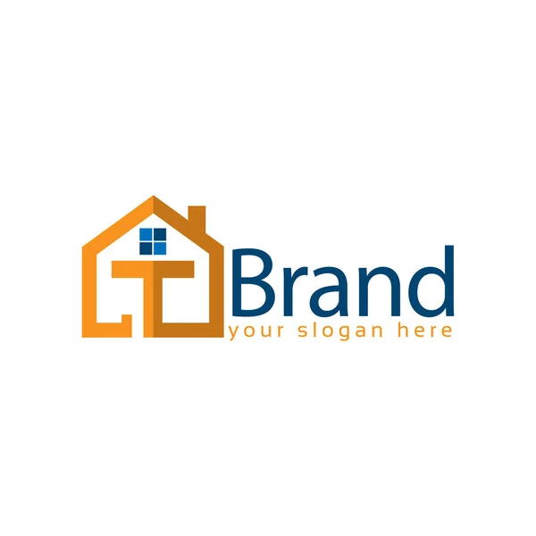 Шаблон Логотипа House Плоский Дизайн — стоковый вектор