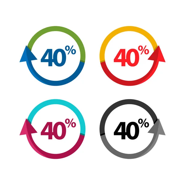 yüzde kırk yukarı, yukarı ok illüstrasyon