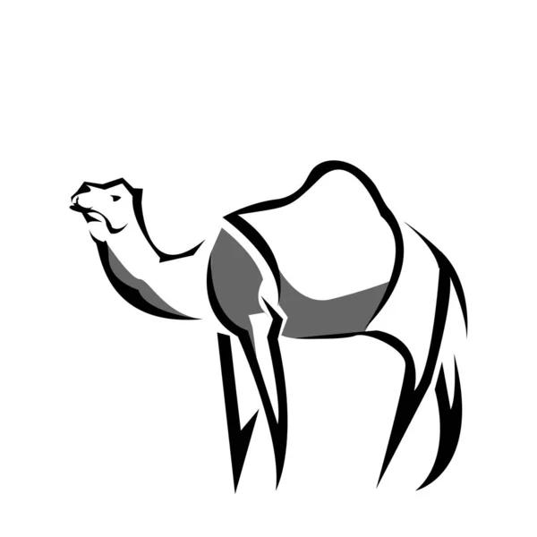 Camel Icono Stock Diseño Plano Logo Camel — Vector de stock