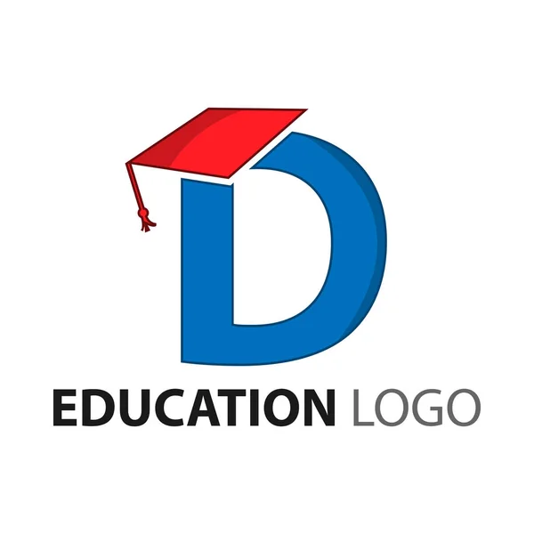 Archivio Logo Laurea Lettera Logo Dell Istruzione — Vettoriale Stock