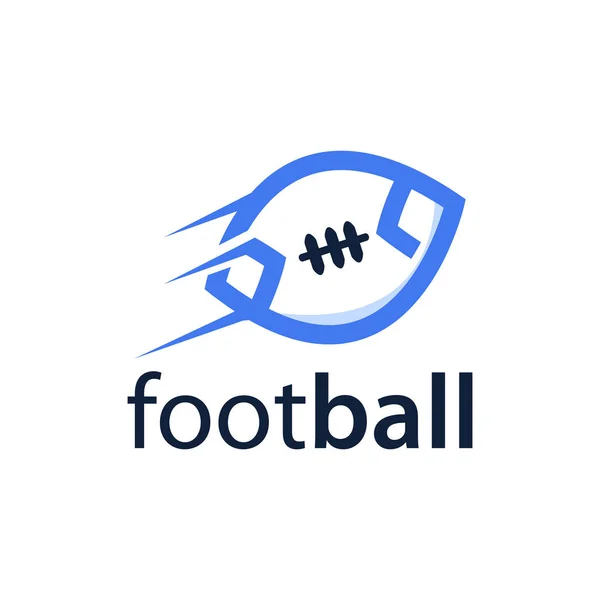 American Football Logo Stock Flat Design Vector Illustration White Background — Stock Vector