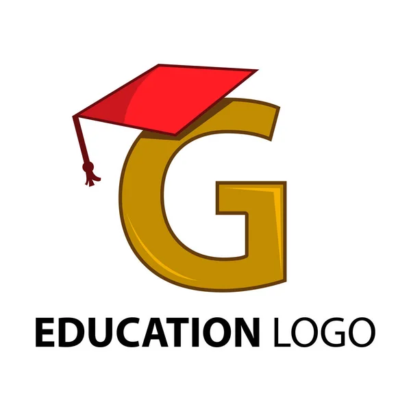 Выпускной Логотип Буква Логотип Образования — стоковый вектор