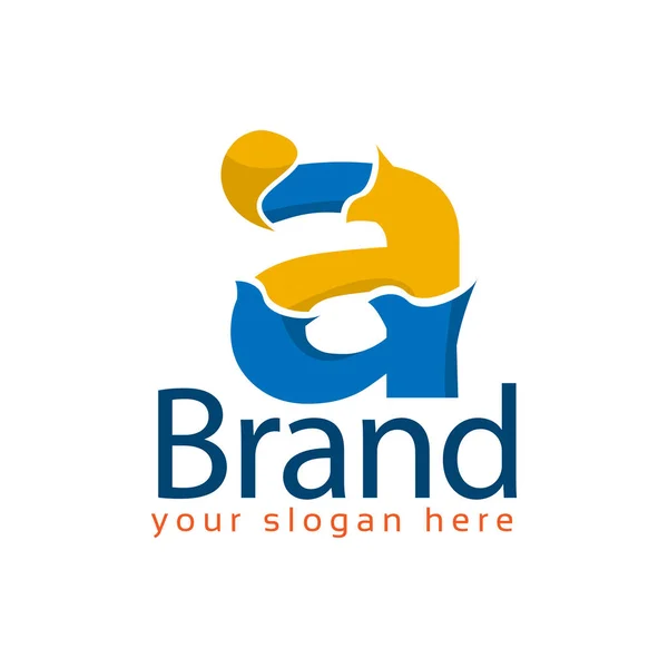 Początkowy Szablon Logo Zapasów Kolorowy List — Wektor stockowy