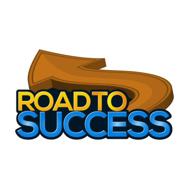 Yol başarı simgesi stok-vektör.