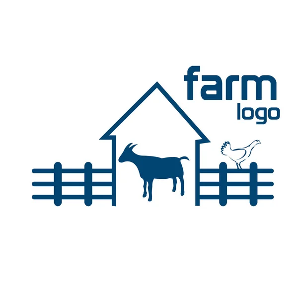 Logo Ferme Logo Stock Vecteur Logo Illustration Vectorielle Sur Fond — Image vectorielle