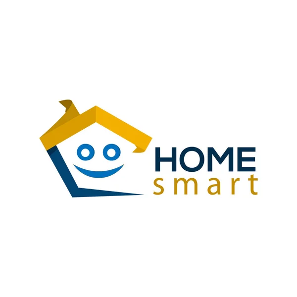 Home Smart Stock Logo Vettoriale Logo Astratto Della Casa Illustrazione — Vettoriale Stock