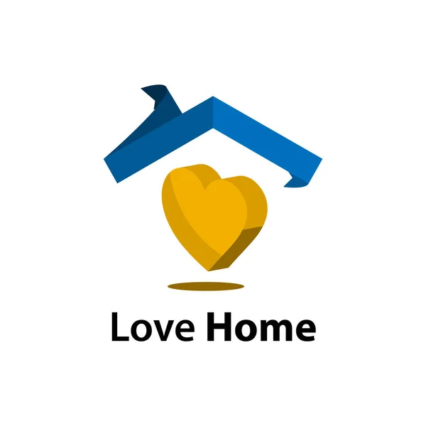 Love House Stock Logo Vecteur Logo Abstrait Maison Illustration Vectorielle — Image vectorielle