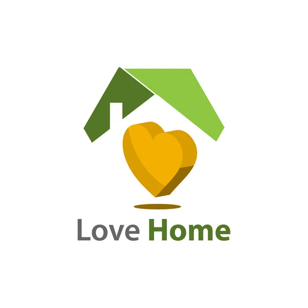 Love House Stock Logo Vecteur Logo Abstrait Maison Illustration Vectorielle — Image vectorielle