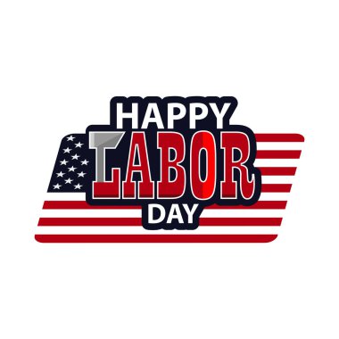 İşçi bayramı Abd arka planı, vektör illüstrasyon, düz stil - Vektör