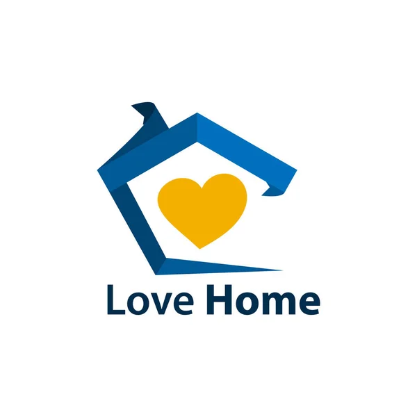 Love House Stock Logo Vecteur Logo Abstrait Maison Illustration Vectorielle — Image vectorielle