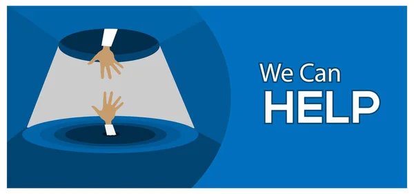 Arka plana yardım edebiliriz. Metin ile İş Kavramı. Vektör