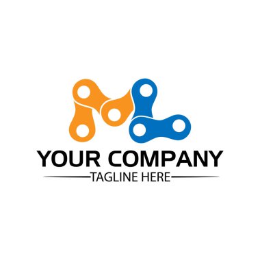  Ml Harfi, Logo harfli ml ve zincir. zincirle oluşturulan logo