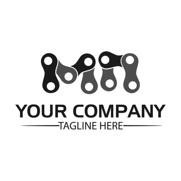 Mektup Logo Harfi Zincir Zincirle Oluşturulan Logo — Stok Vektör