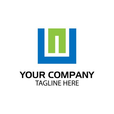 Un logo şablonu, Un harfi, düz tasarım. Vektör