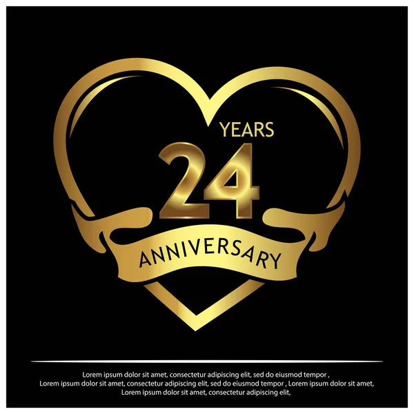 Years Anniversary Golden Anniversary Template Design Web Game Creative Poster — Stock Vector