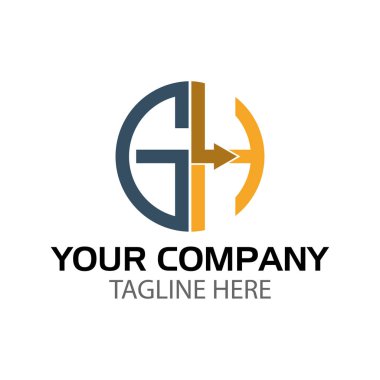 Oku ile GH mektubu. İlk, düz tasarım. teknoloji logosu