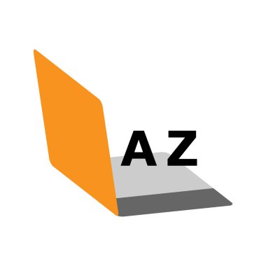 Kitap ile sözlük. Düz tasarım. Vektör Illustration beyaz arka planda