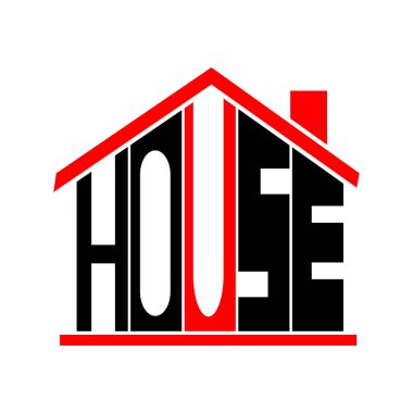 Ev mesajı. ev için vektör illüstrasyon logosu, düz tasarım.