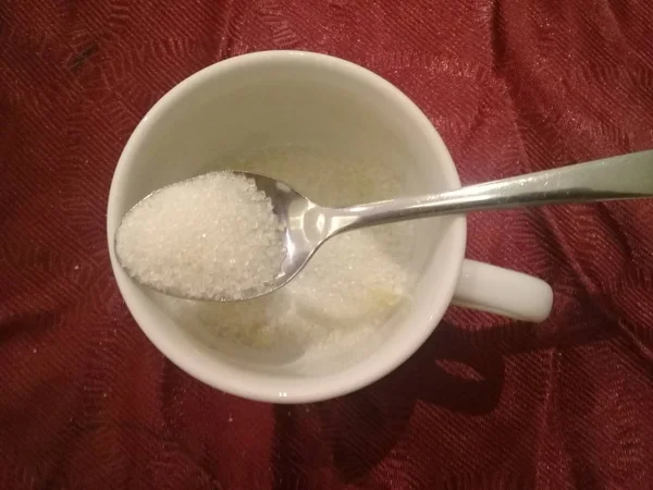 Spoon Sugar Cup Image — Stock Photo, Image