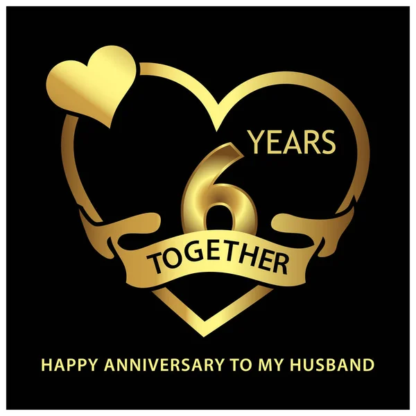 Years Together Golden Anniversary Template Design Web Game Creative Poster — Stock Vector