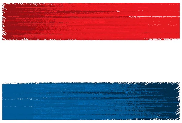 Bandeira Grunge Vetorial Holanda Isolada Fundo Branco Bandeira Abstracta — Vetor de Stock