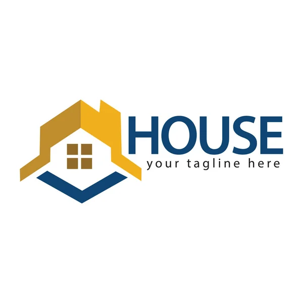 Шаблон Логотипа Дома Плоский Дизайн Абстрактный Дом — стоковый вектор