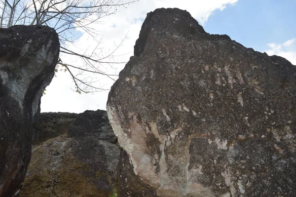 Rock Hill Blur Background Big Stone — Stock Photo, Image