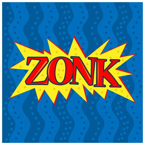 Bahasa Komik Zonk Art Yang Lucu Trendy Colorful Retro Vintage Grafik Vektor