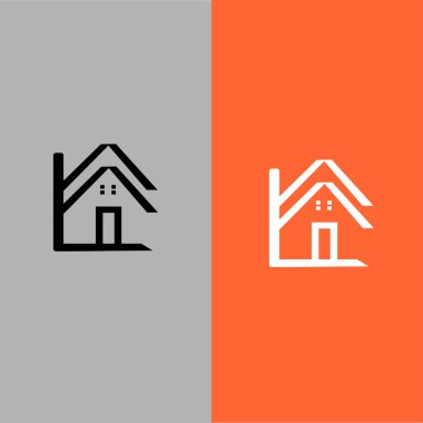 Basit bir ev mimari logosu çizimi