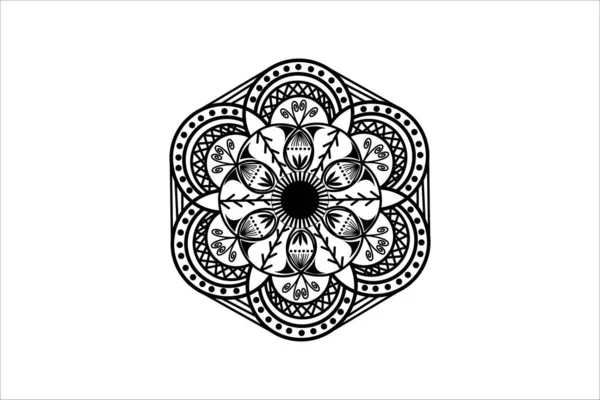Illustrazione Disegno Classico Mandala Ornamento — Vettoriale Stock