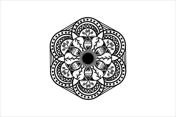 Adorno Navidad Mandala Star Silueta Zendoodle Ilustración Plantilla