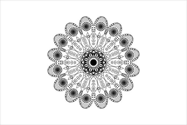 Clássico Mandala Ornamento Design Ilustração — Vetor de Stock