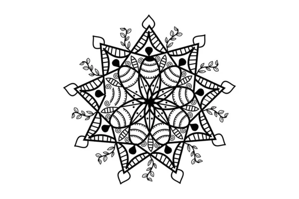 曼荼羅図古典装飾図 — ストックベクタ