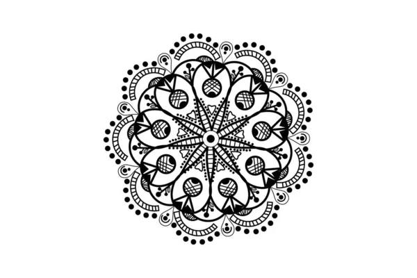Illustrazione Disegno Classico Mandala Ornamento — Vettoriale Stock