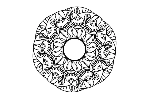 Clássico Mandala Ornamento Design Ilustração — Vetor de Stock