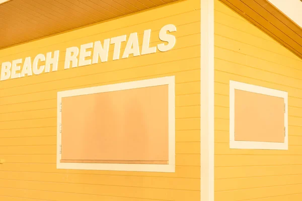 Beach Rentals Sign Recreational Equipment — Stock Photo, Image