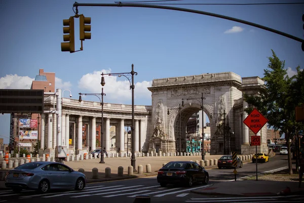 Nueva York Julio 2019 Arco Triunfal Columnata Del Renacimiento Griego —  Fotos de Stock