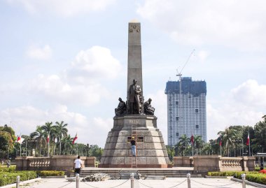 Manila, Filipinler - 27 Aralık 2016: Rizal Park Anıtı