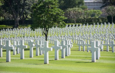 Manila, Filipinler - 17 Ocak 2017: Amerikan Savaş Mezarlığı