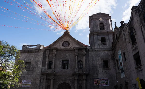 Manila, Filipinler - 11 Ocak 2017: San Agustin Kilisesi Dış İşleri